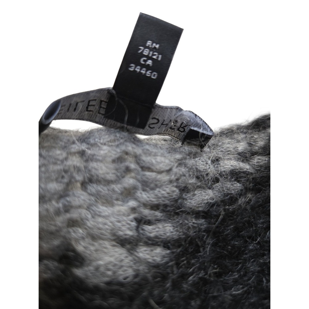 EILEEN FISHER Gray Color Block Mohair Blend V-Neck Pullover Sweater Size L‎ - Picture 11 of 12